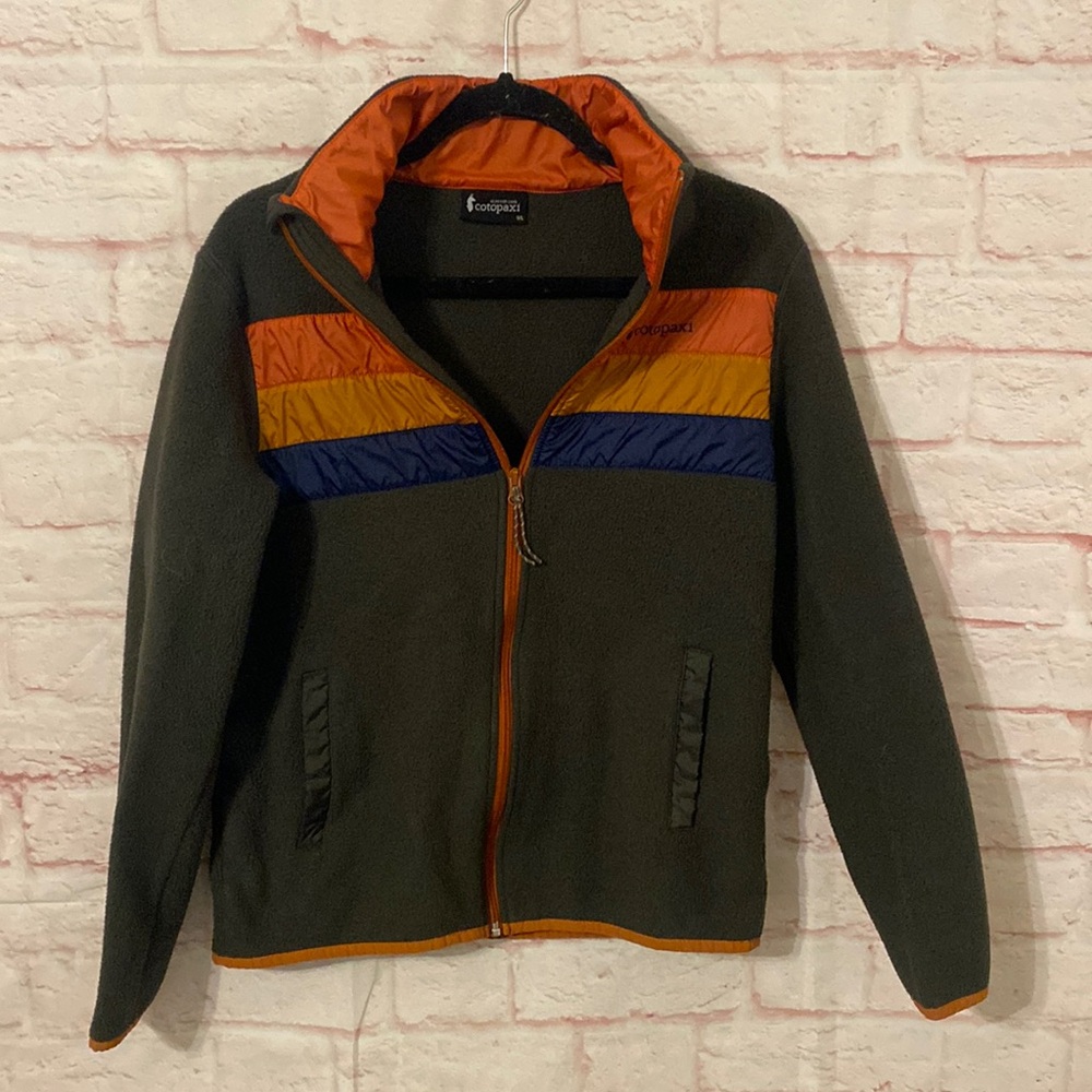 Cotopaxi women’s forest green fleece jacket